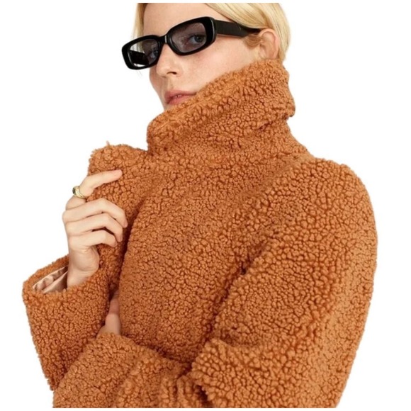 J.Crew NWT Double Breasted Long Teddy Sherpa Coat Size M - Picture 4 of 9